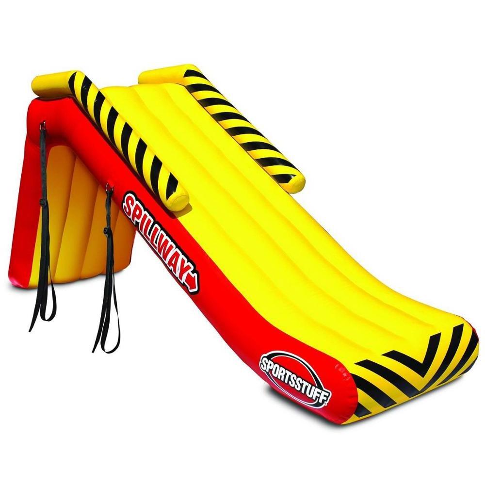 Factory price inflatable Pontoon Boat water slide for sale, wholesale inflatable water slide for cruise ship