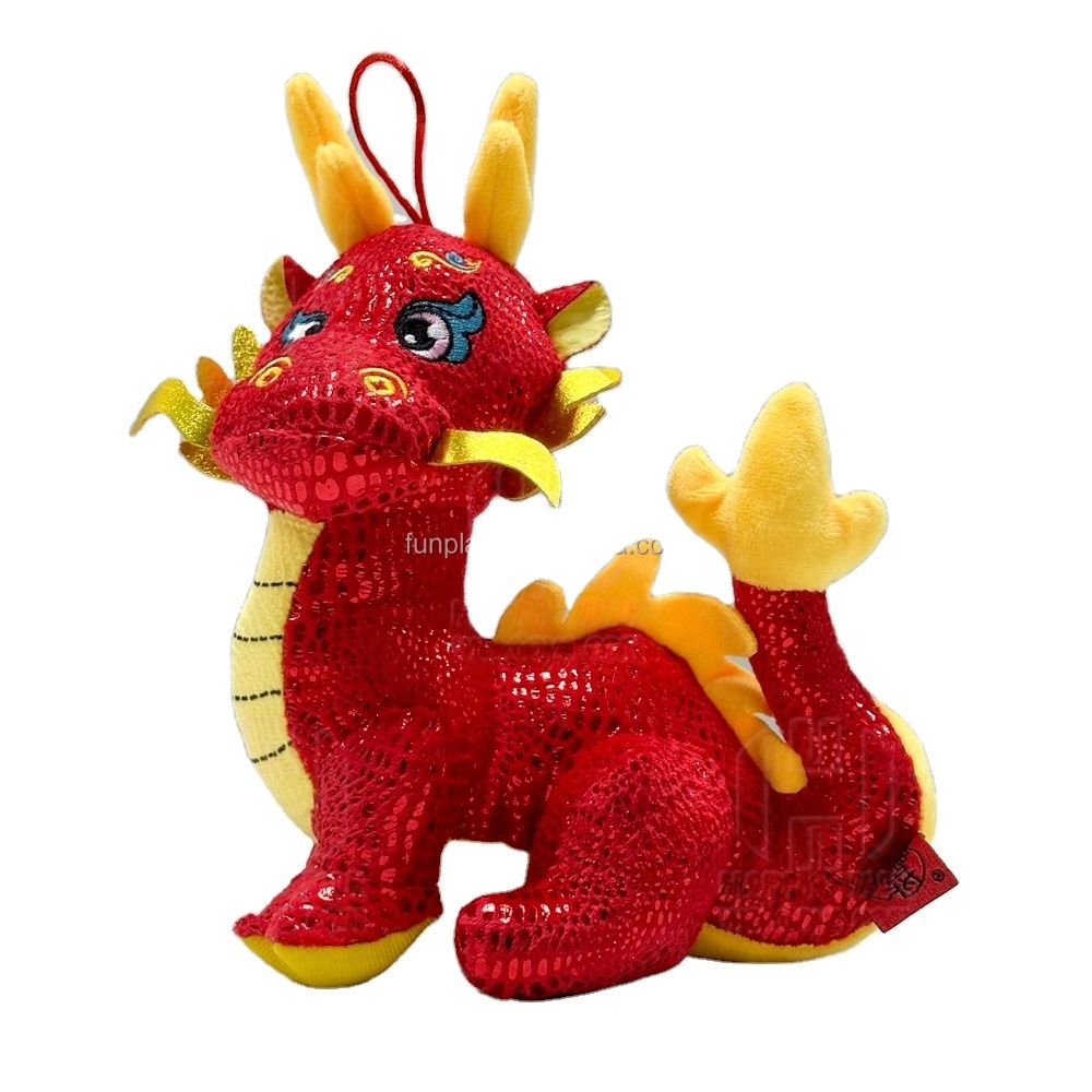 cheap factory price chinese new year dragon plush soft toys wholesale for claw machine