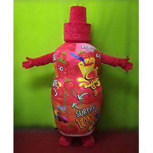 Red blue bottle costume party cheap mascot costume funny adults custom mascot costume for sale