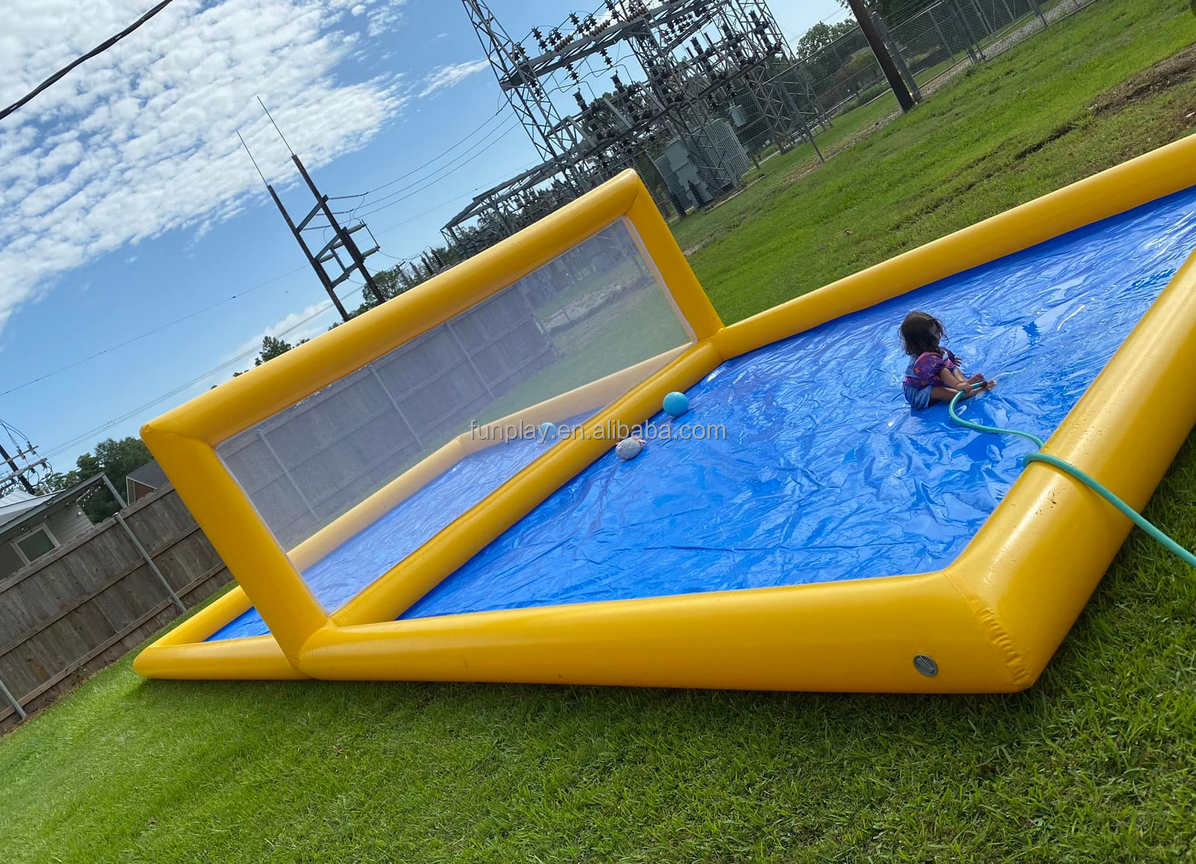 Commercial Customized PVC Giant inflatable water volleyball field portable inflatable tennis court volleyball sports events for