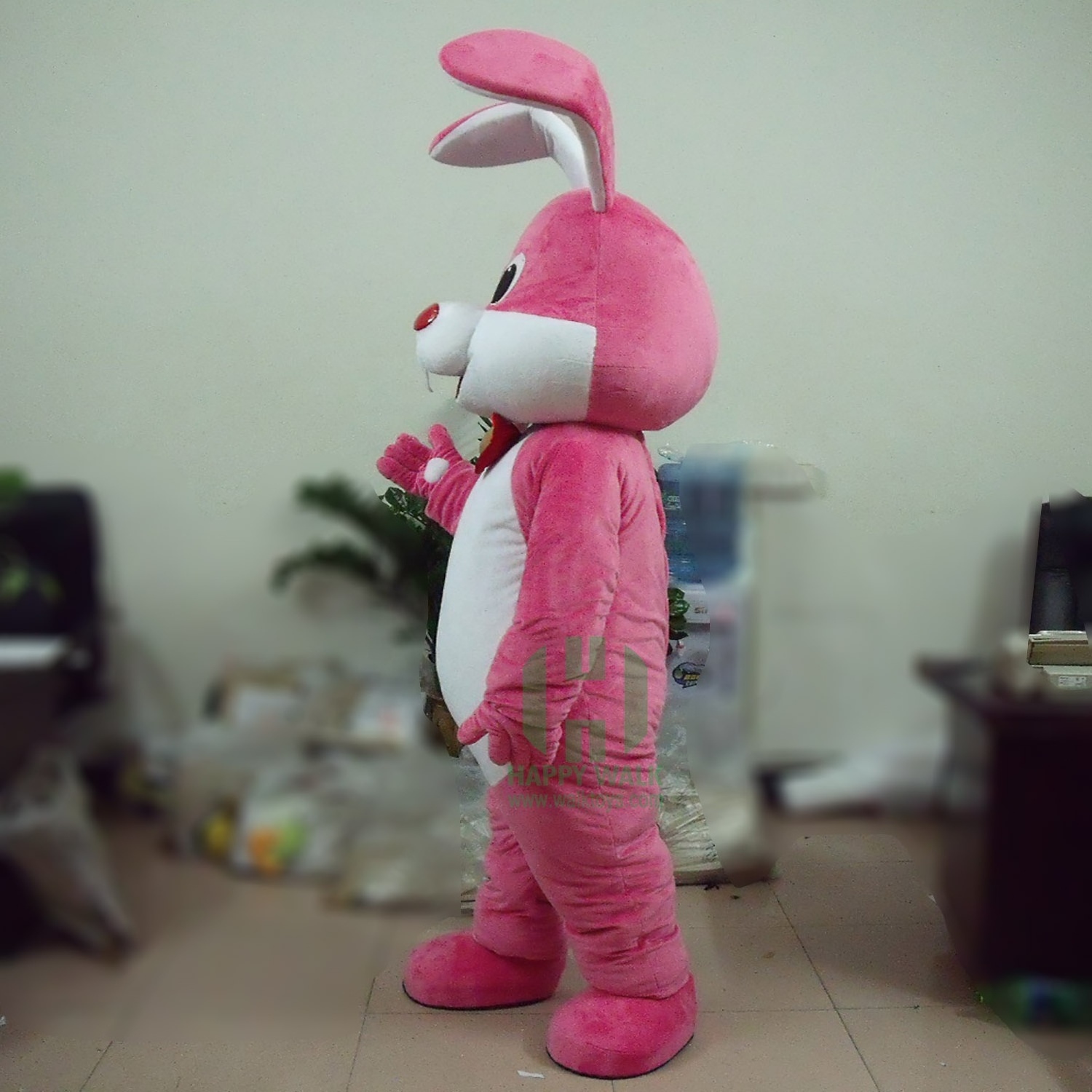 Pink rabbit bunny mascot costume for adult