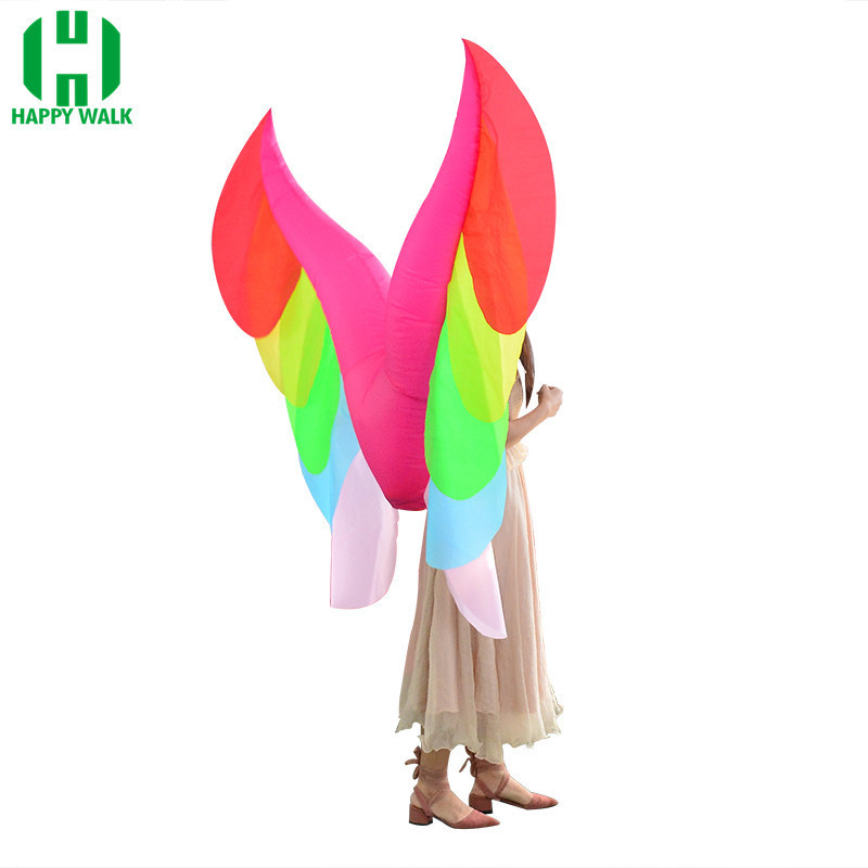 Woman Cosplay costume Angel Wings sexy Inflatable costume Butterfly Colorful Adult Fairy for Halloween Christmas Fancy Dress