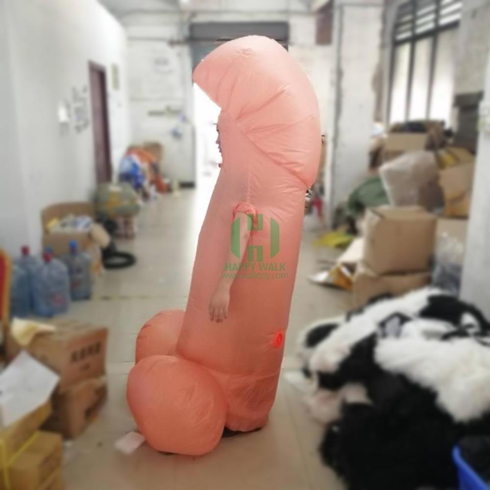 Newest Funny Cheap Inflatable Penis Costume Adult Cosplay Party Dress for Sale