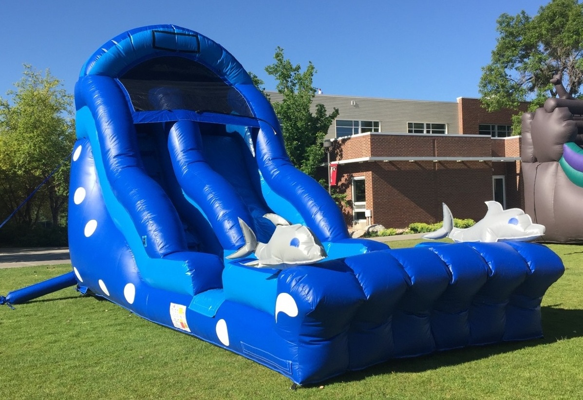 CE price PVC HI Inflatable water slide pool giant inflatable slip and slide for park games