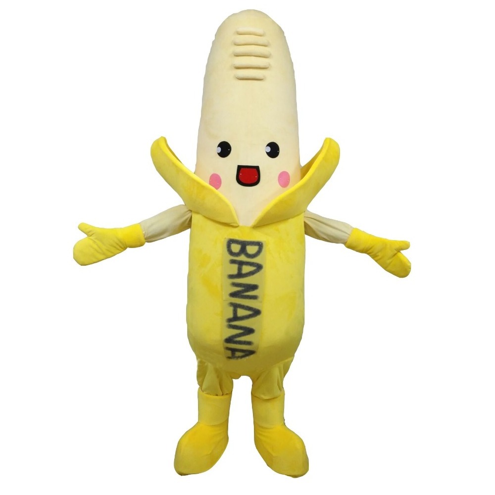 Customized wholesale Ripe Banana costume mascot fursuit for adult