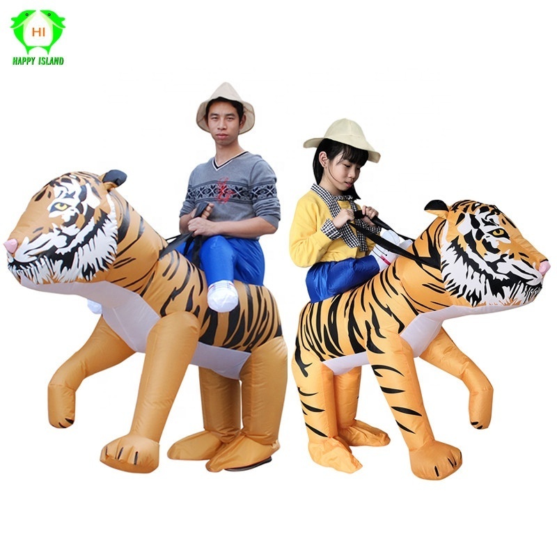 Funny drama stage cosplay orange adult tiger Inflatable costume