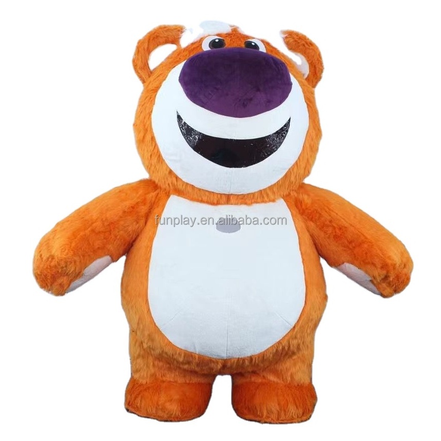 Hot sale inflatable orange bear mascot costume stylish mascot-costumes inflatable soft fur inflatable party costume