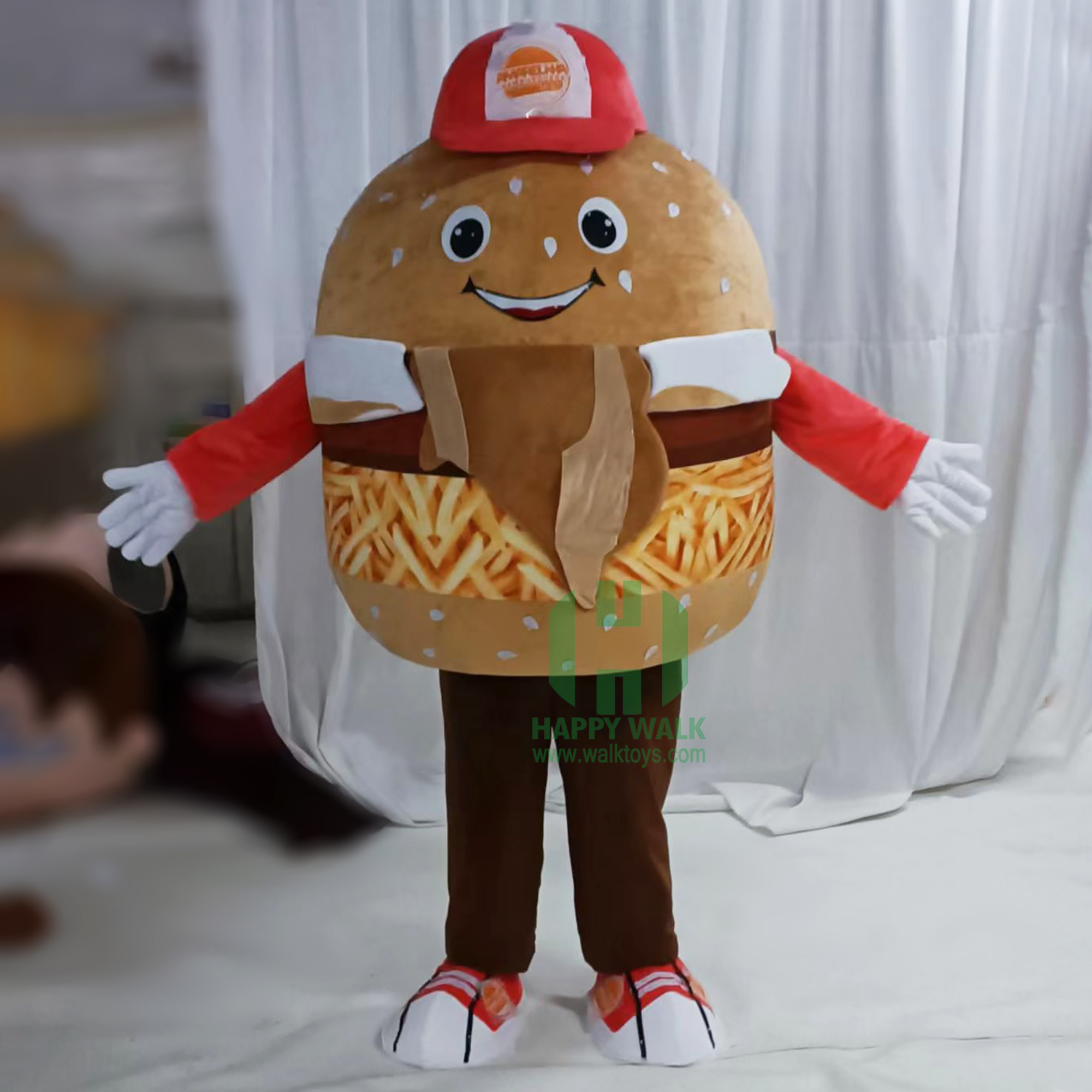 Appealing food mascot costumes new-style hamburger mascot costume shop propaganda commercial custom food mascot costumes