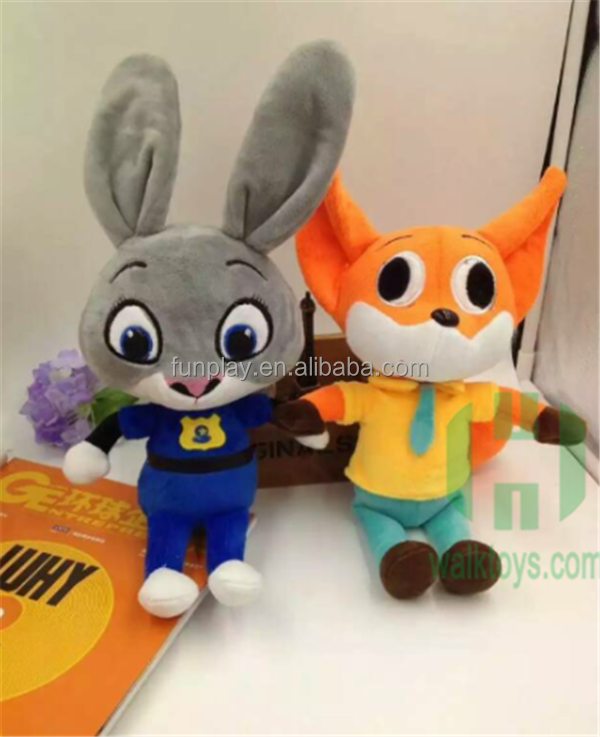 HI CE 7 inch character stock claw machine plush toys cute animal stuffed toys for crane machines