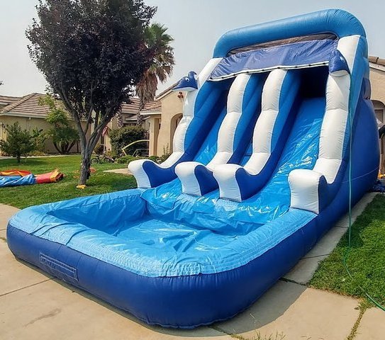 CE price PVC HI Inflatable water slide pool giant inflatable slip and slide for park games