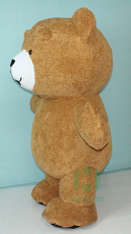 Fat brown bear mascot costume inflatable plush teddy bear costume 3m bear cosplay dress for sale