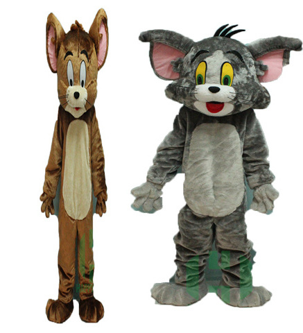 Hot sale high quality cartoon movies tom and jerry mascot costume plush character costume for sale