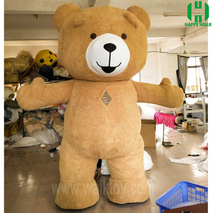 2M 2.6M 3M Advertising Soft Plush Inflatable Mascot Giant teddy bear Costume for Sale