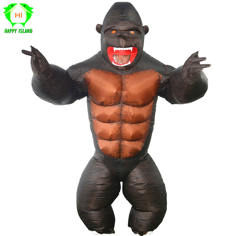 Inflatable Orangutan Costume King Kong Cosplay Mascot Costume Animal Monkey For Halloween Carnival Fancy Dress