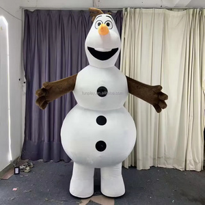 Cartoon cute snowman olaf mascot costume for adult olaf inflatable costume for sale