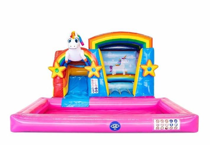 Mini Splash Bounce Unicorn Bouncy Castle bouncy castle water slide with pool and bouncy castle water slide inflatable for play