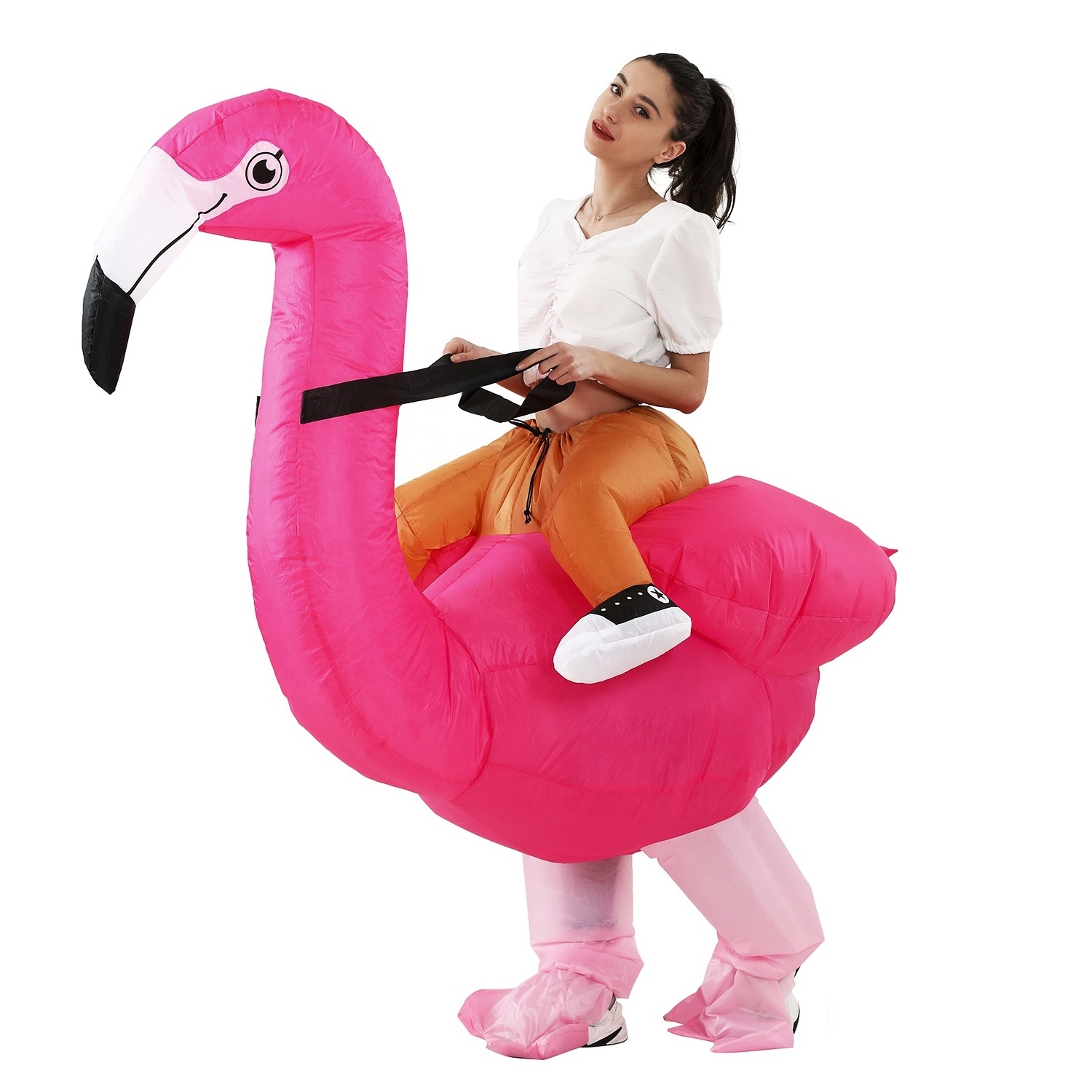 Halloween Party Funny Inflatable Red Flamingo Costume For Dress-Ups