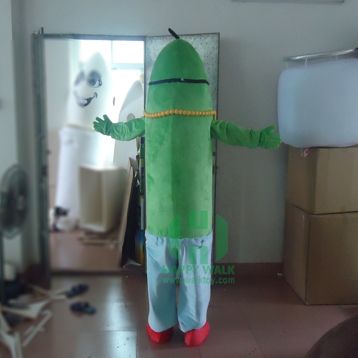 plush adult penis mascot costume with glasses for sale