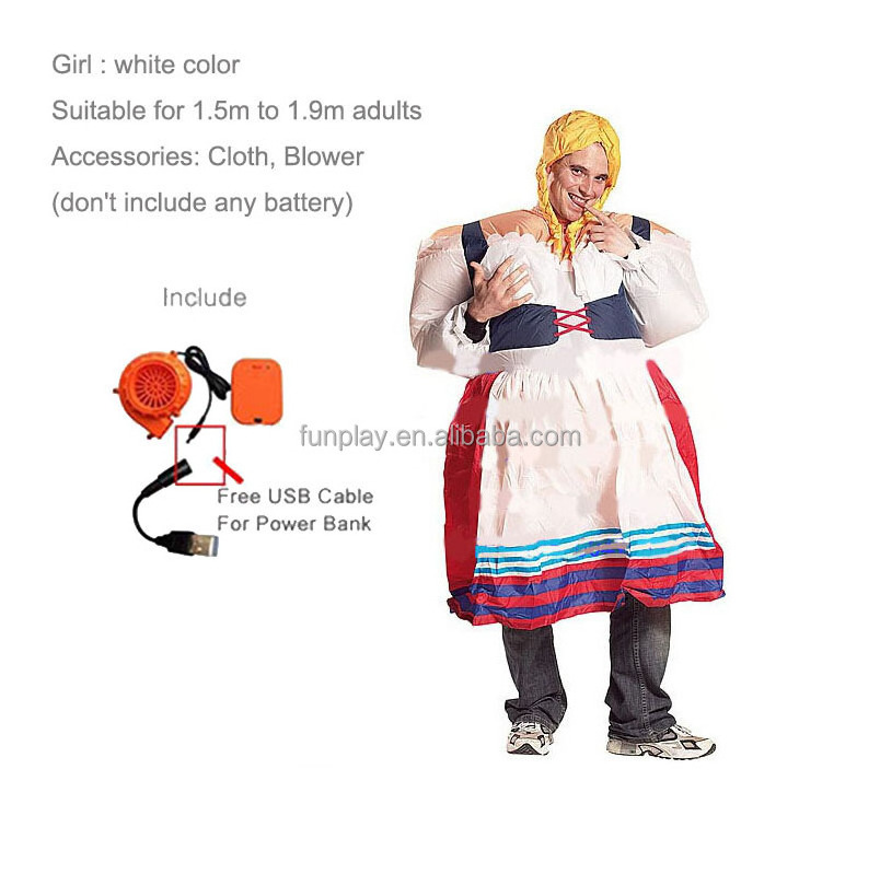 Wholesale Adult Princess Inflatable Costume Waterproof Cloth Cosplay Customized for Advertising and Hot Sale