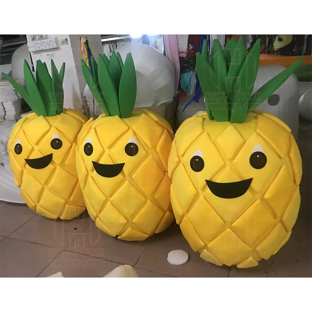 Customized Cosplay High quality plush vegetable fruit egg plant grape pineapple mascot costume for walking