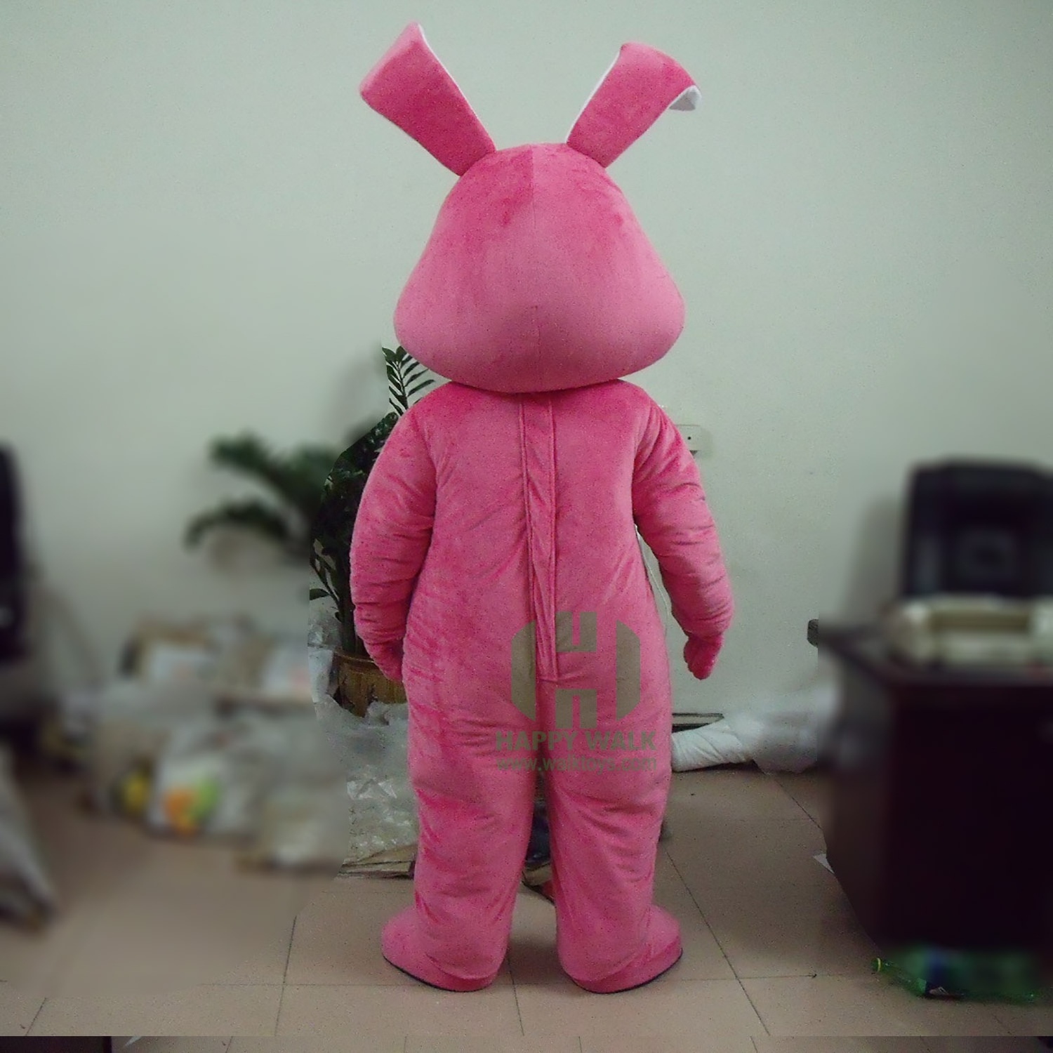 Pink rabbit bunny mascot costume for adult