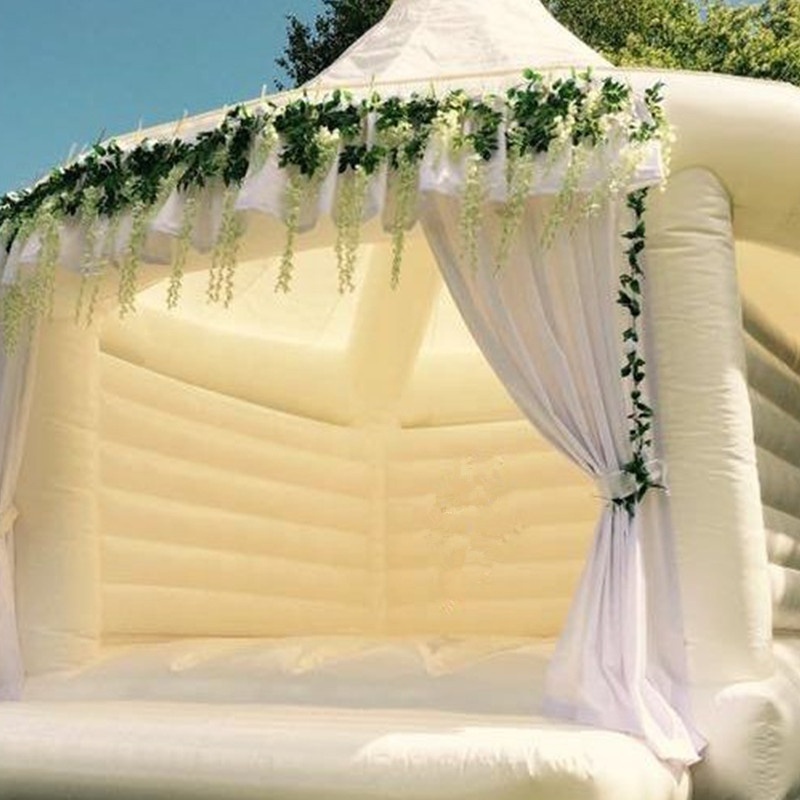 Romantic White Inflatable Wedding Tents for Sale Moving Valentine's Surprise Custom Wedding Party Inflatable Bouncy Tent