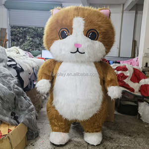 Plush fur cat animal mascot costume Walking Inflatable Cosplay Advertising Mascot Costume