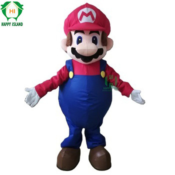 High Quality Wholesale super mario mascot costume Customized Cartoon Character Mascot Costume For Promotion