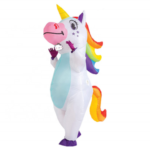 Hot Sale unicorn Cartoon Inflatable Costume Cosplay Party Fancy Dress Halloween Fur suit Inflatable unicorn costumes