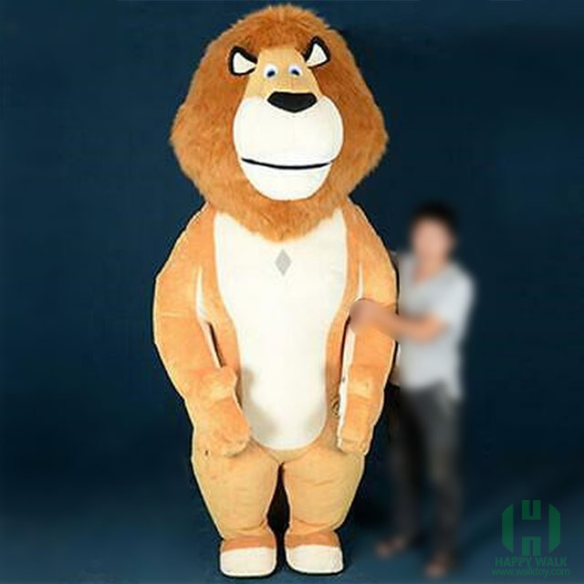 HI 2.6m customized plush animals walking suit inflatable lion costume for cosplay