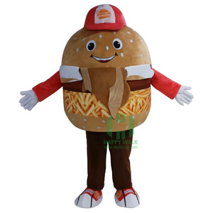 Appealing food mascot costumes new-style hamburger mascot costume shop propaganda commercial custom food mascot costumes