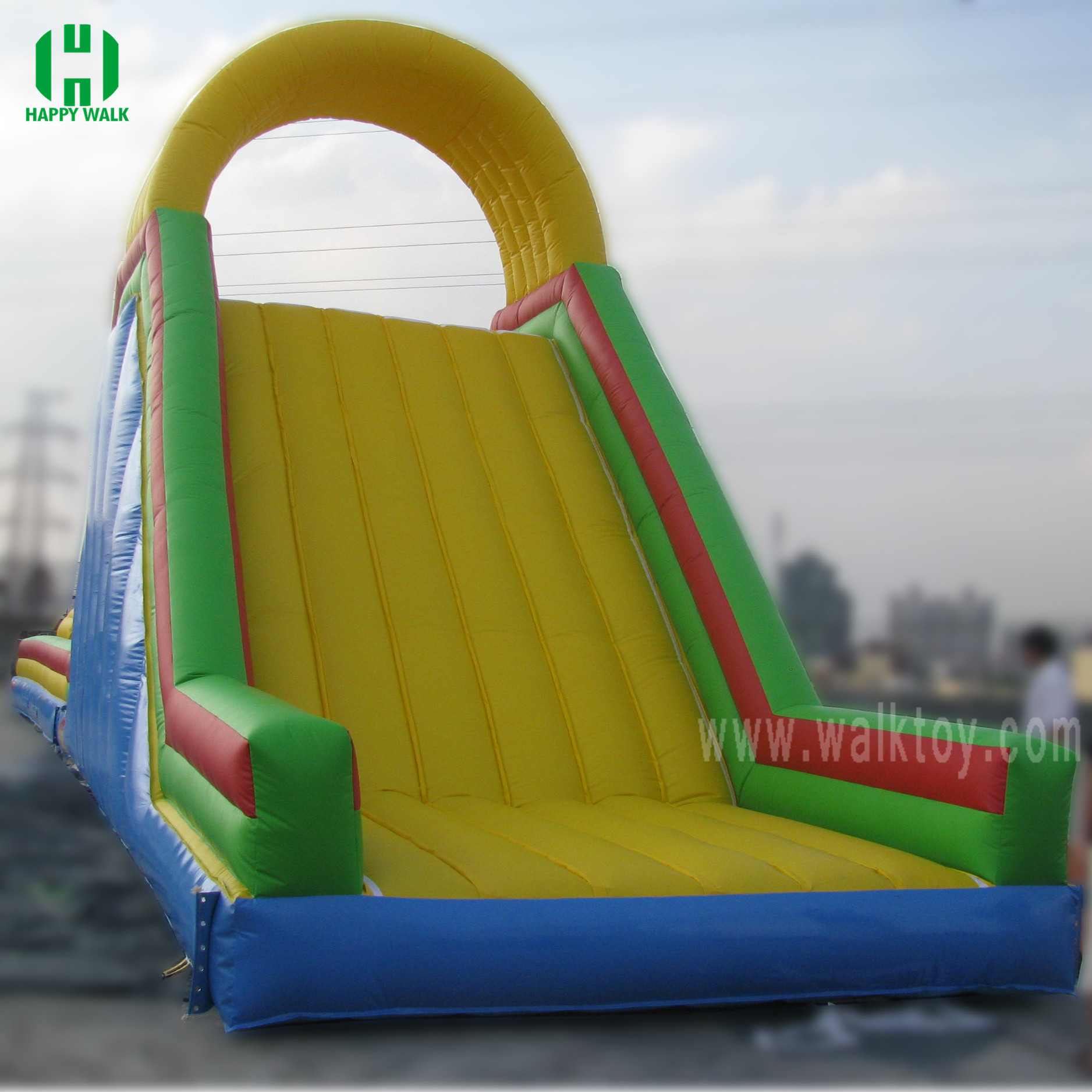 Commercial Commercial Fun Slide Inflatable Pool Water Slide double side slide with big pool amusement in hot sale