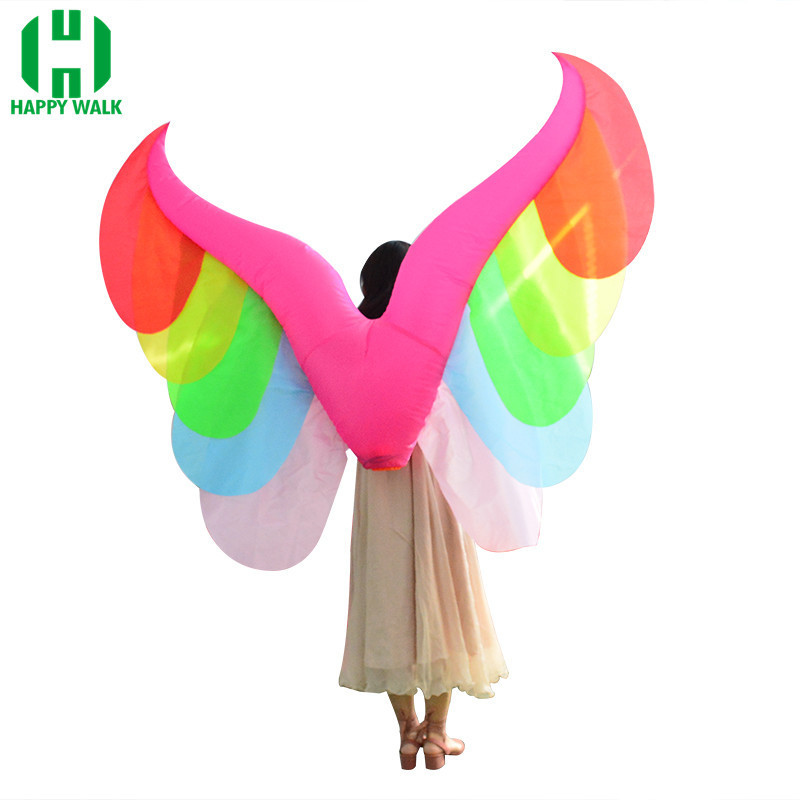 Woman Cosplay costume Angel Wings sexy Inflatable costume Butterfly Colorful Adult Fairy for Halloween Christmas Fancy Dress