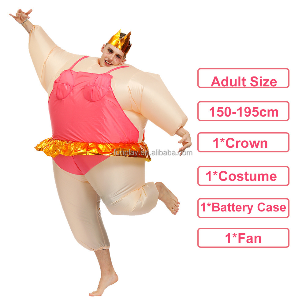 Wholesale Adult Princess Inflatable Costume Waterproof Cloth Cosplay Customized for Advertising and Hot Sale