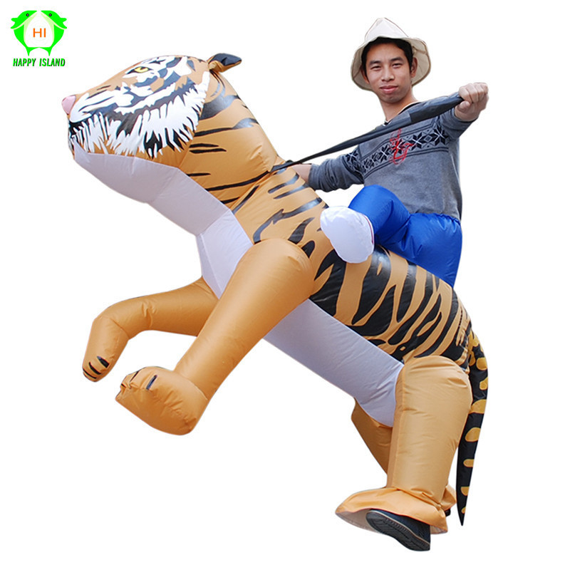 Funny drama stage cosplay orange adult tiger Inflatable costume