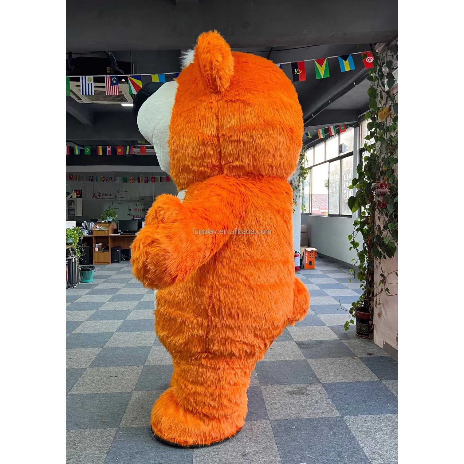 Hot sale inflatable orange bear mascot costume stylish mascot-costumes inflatable soft fur inflatable party costume