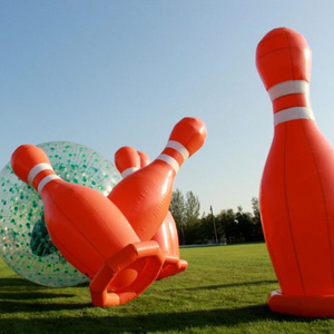 Outdoor funny games Jumbo inflatable bowling set/inflatable human zorb bowling pins exciting balls