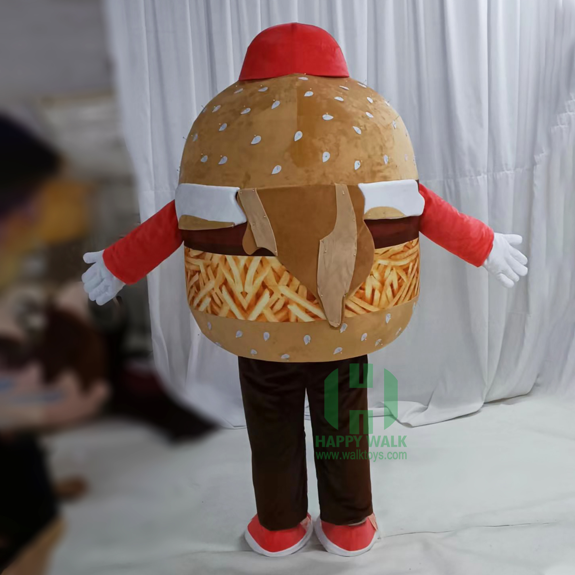 Appealing food mascot costumes new-style hamburger mascot costume shop propaganda commercial custom food mascot costumes