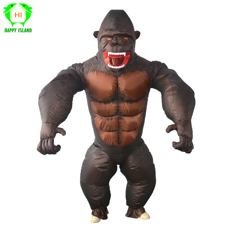 Inflatable Orangutan Costume King Kong Cosplay Mascot Costume Animal Monkey For Halloween Carnival Fancy Dress