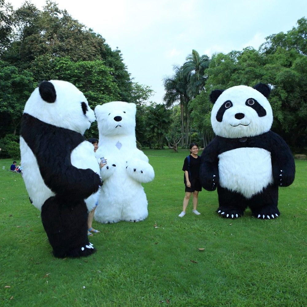 popular cute chinese panda mascot costume inflatable halloween christmas carnival party animal costume for AD