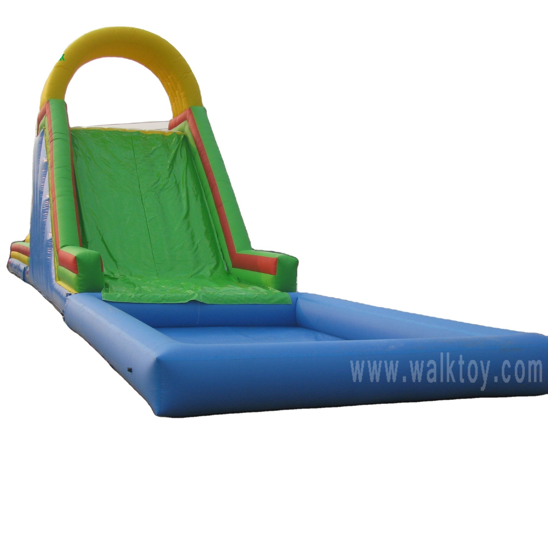 Commercial Commercial Fun Slide Inflatable Pool Water Slide double side slide with big pool amusement in hot sale