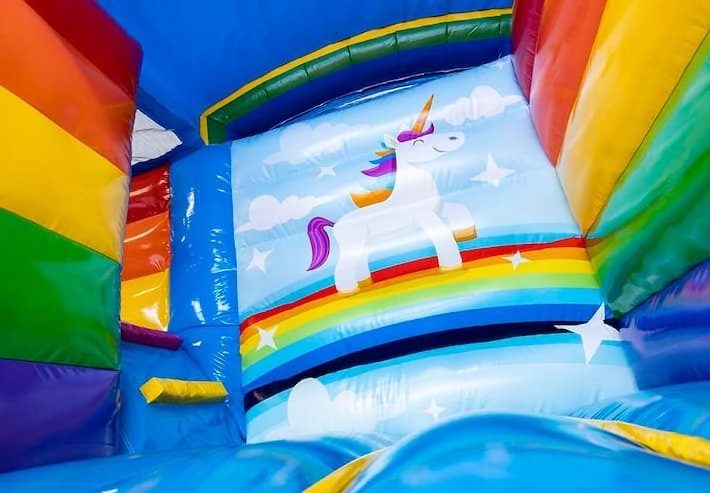 Mini Splash Bounce Unicorn Bouncy Castle bouncy castle water slide with pool and bouncy castle water slide inflatable for play