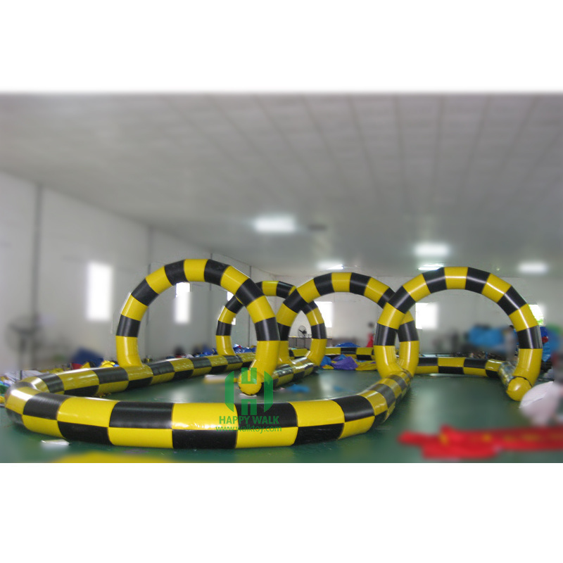 High quality bouncer bounce house inflatable race track for bumper cars air inflatable go kart race track in hot sale