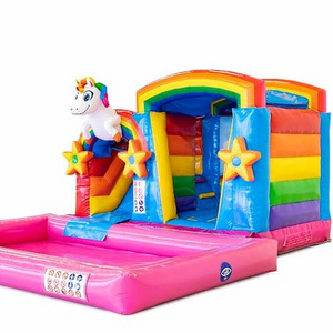 Mini Splash Bounce Unicorn Bouncy Castle bouncy castle water slide with pool and bouncy castle water slide inflatable for play