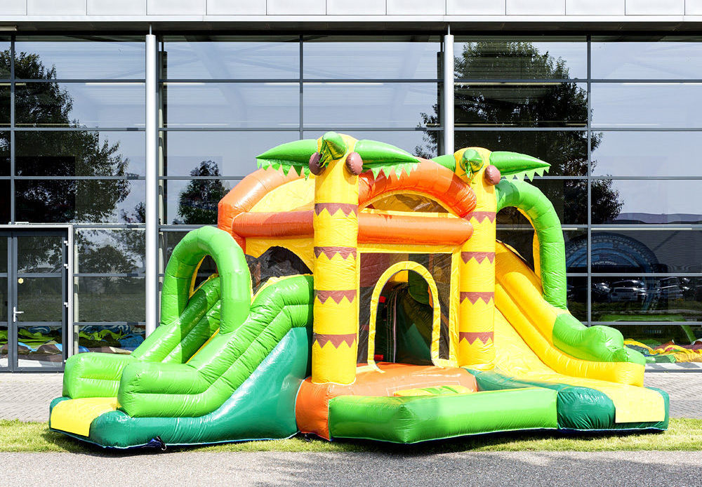 Jumpy fun jungle Giant Inflatable Bouncer Water Slide with Pool Outdoor Land Water Park Bouncy Castle for kids