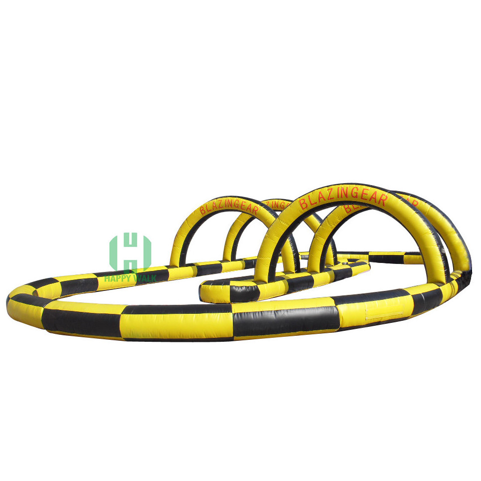 High quality bouncer bounce house inflatable race track for bumper cars air inflatable go kart race track in hot sale