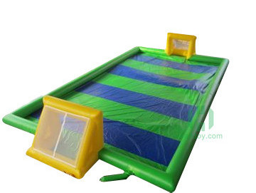 Customized PVC Outdoor Inflatable Football Field Inflatable Interactive  Football Field Goal Out Door inflatable football field