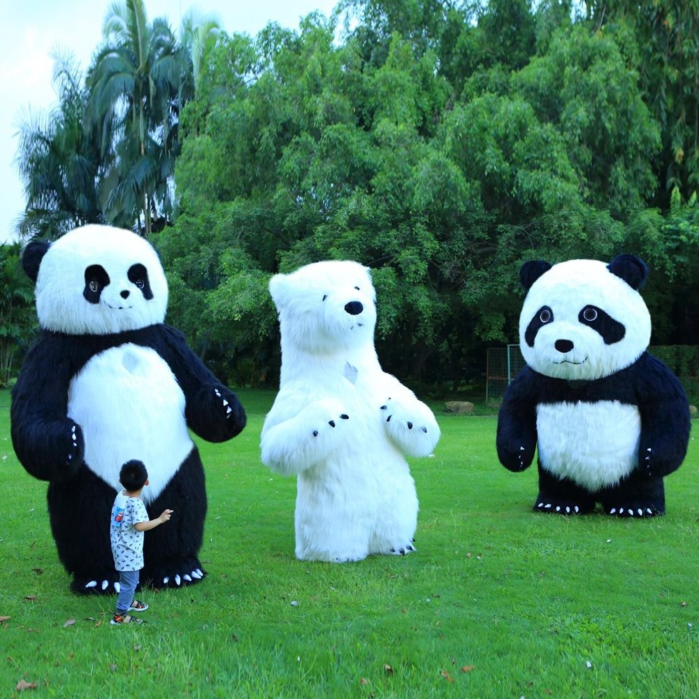 popular cute chinese panda mascot costume inflatable halloween christmas carnival party animal costume for AD