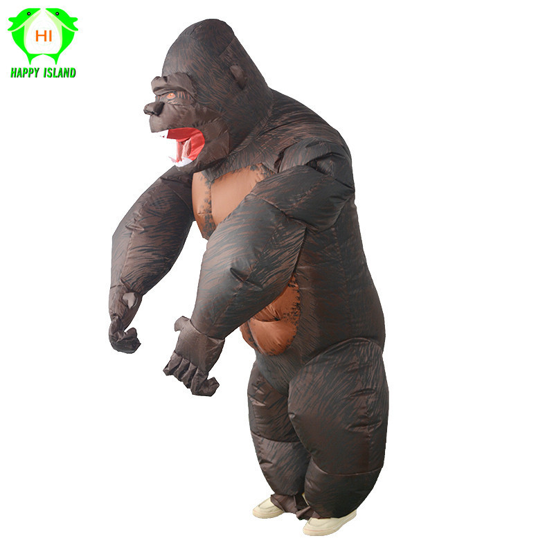 Inflatable Orangutan Costume King Kong Cosplay Mascot Costume Animal Monkey For Halloween Carnival Fancy Dress