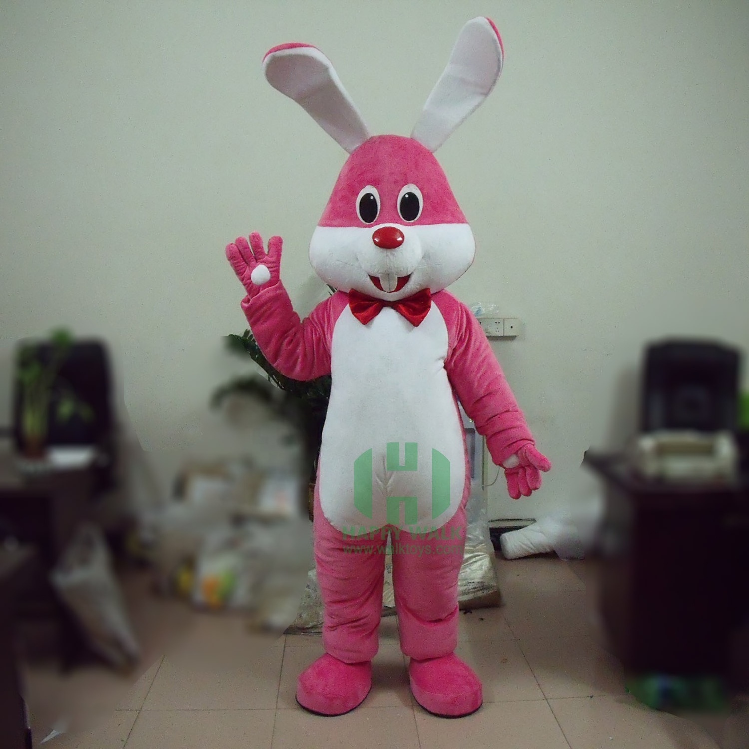 Pink rabbit bunny mascot costume for adult